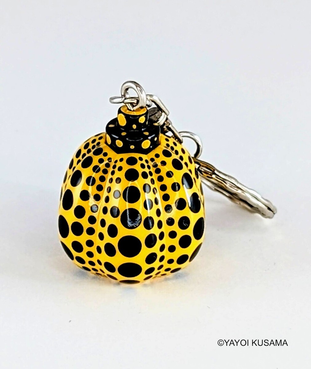 Yayoi Kusama Polka Dot Pumpkin Charm Key Ring Keychain Yellow MoMA