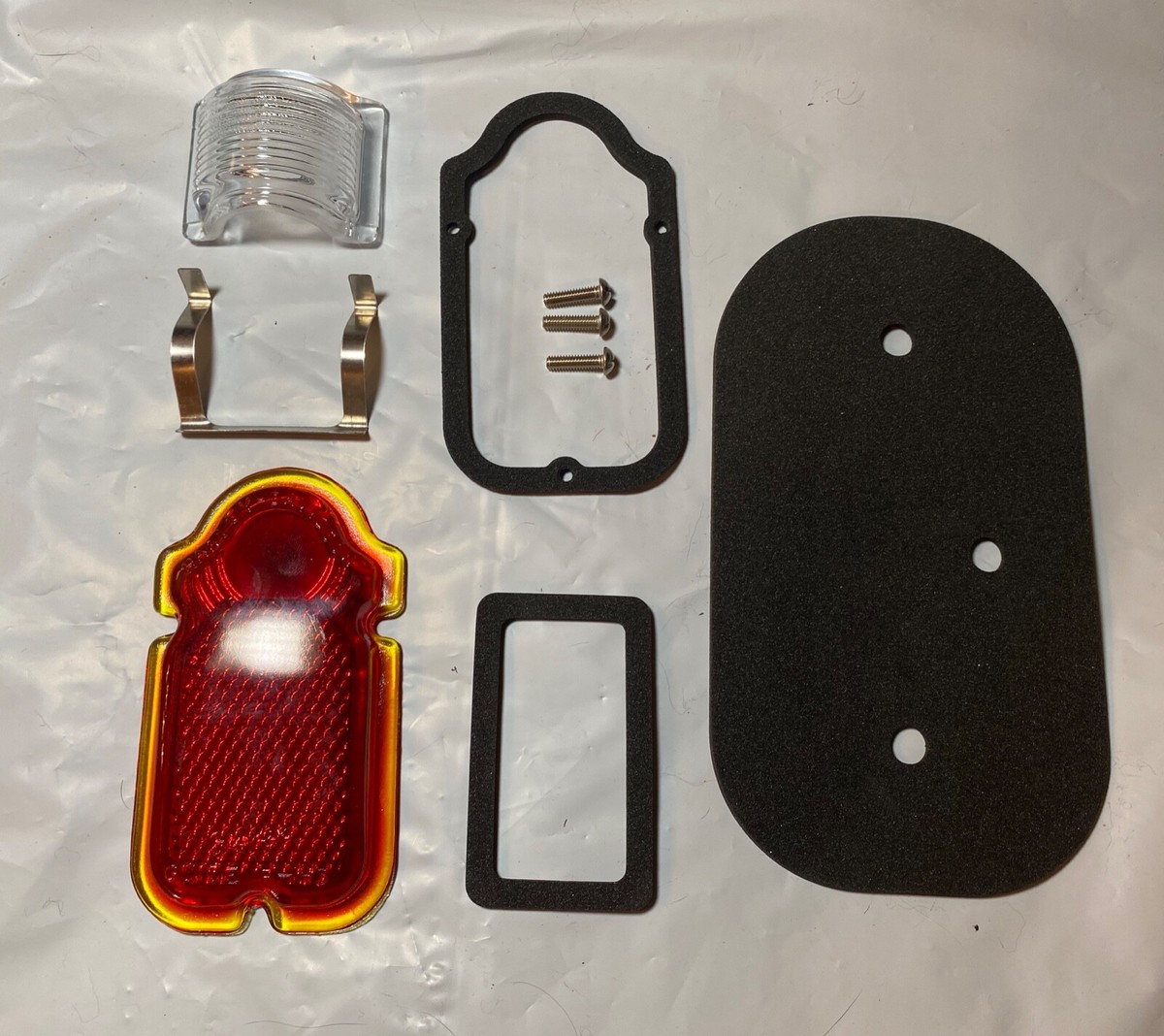 Harley NOS Panhead Tombstone Guidex R-H5 Tail Lamp Restoration Kit