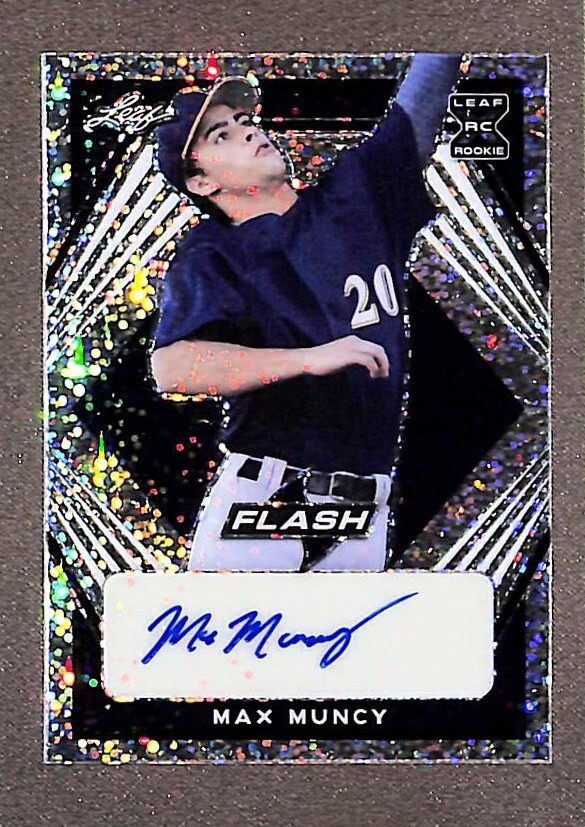 2021 Leaf Flash #BA-MM3 Max Muncy Rookie RC Auto Navy Blue Sparkle SP #/99