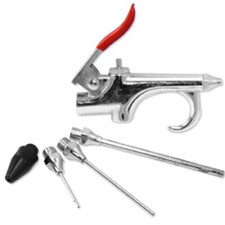 5pc Air Compressor Blow Gun Tool Kit 3 Nozzles Inflation Needle Spray Blower Set 5pc Air Compressor Blow Gun Tool Kit 3 Nozzles Inflation Needle Spray Blower Set