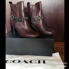 coach moto bootie tea rose