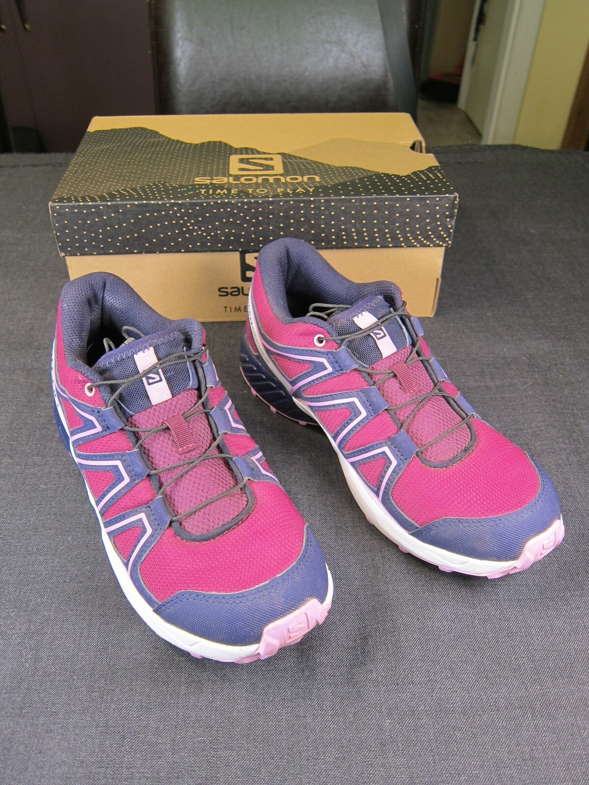 6 scarpe da ginnastica donna Salomon Speedcross J da trekking trail running scarpe indossate una volta!