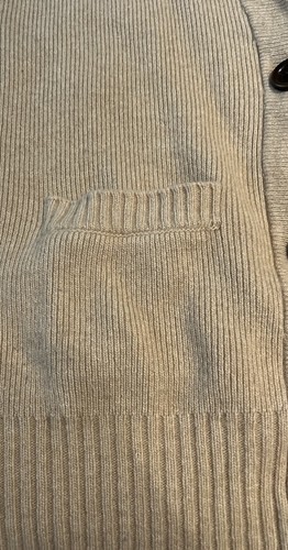 Cárdigan J Crew Doble Pecho Para Mujer Talla Pequeña Mezcla de Cachemira Beige Preppy - Imagen 4 de 7