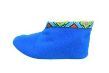 Vintage Daniel Green Women's Blue Cotton Fleece Lined Soft Sole Warm Slippers 9
