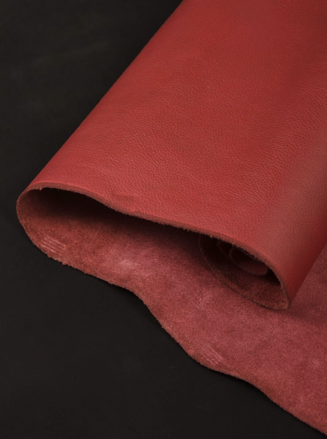 Dark Red Full Grain Leather Hide – 0.8-1.2mm (2-3oz) Soft Thin Leather