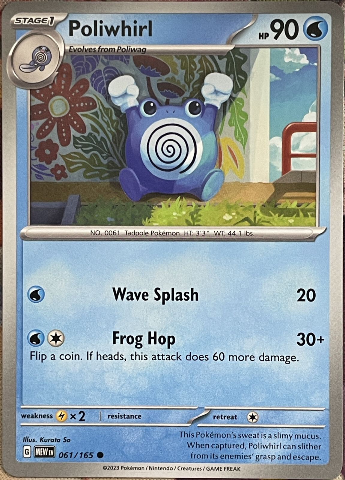 Poliwhirl - 061/165 - Scarlet & Violet 151 Pokemon 2023
