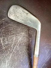 Antique Hickory Wood Shaft Shoor Flite 22* Iron Golf Club