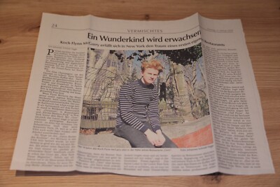 Flynn McGarry - Becoming a Child Prodigy... * Newspaper Article 2/13/2018 SR Tagblatt