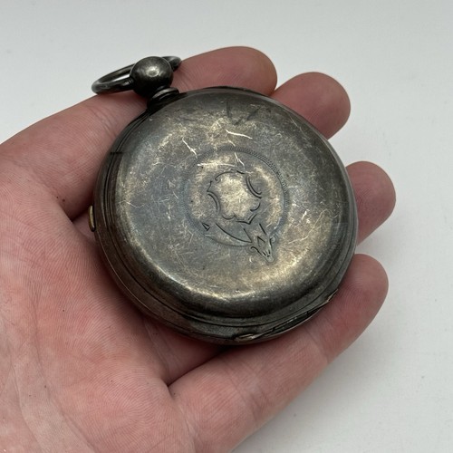 60mm Sterling Silver Patent Lever Chronograph Greenwich Time Keeper TO RESTORE - Picture 11 of 24