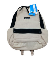 Columbia Helvetia 14L Backpack Womens Unisex Stone Ivory White Sherpa $65 NEW