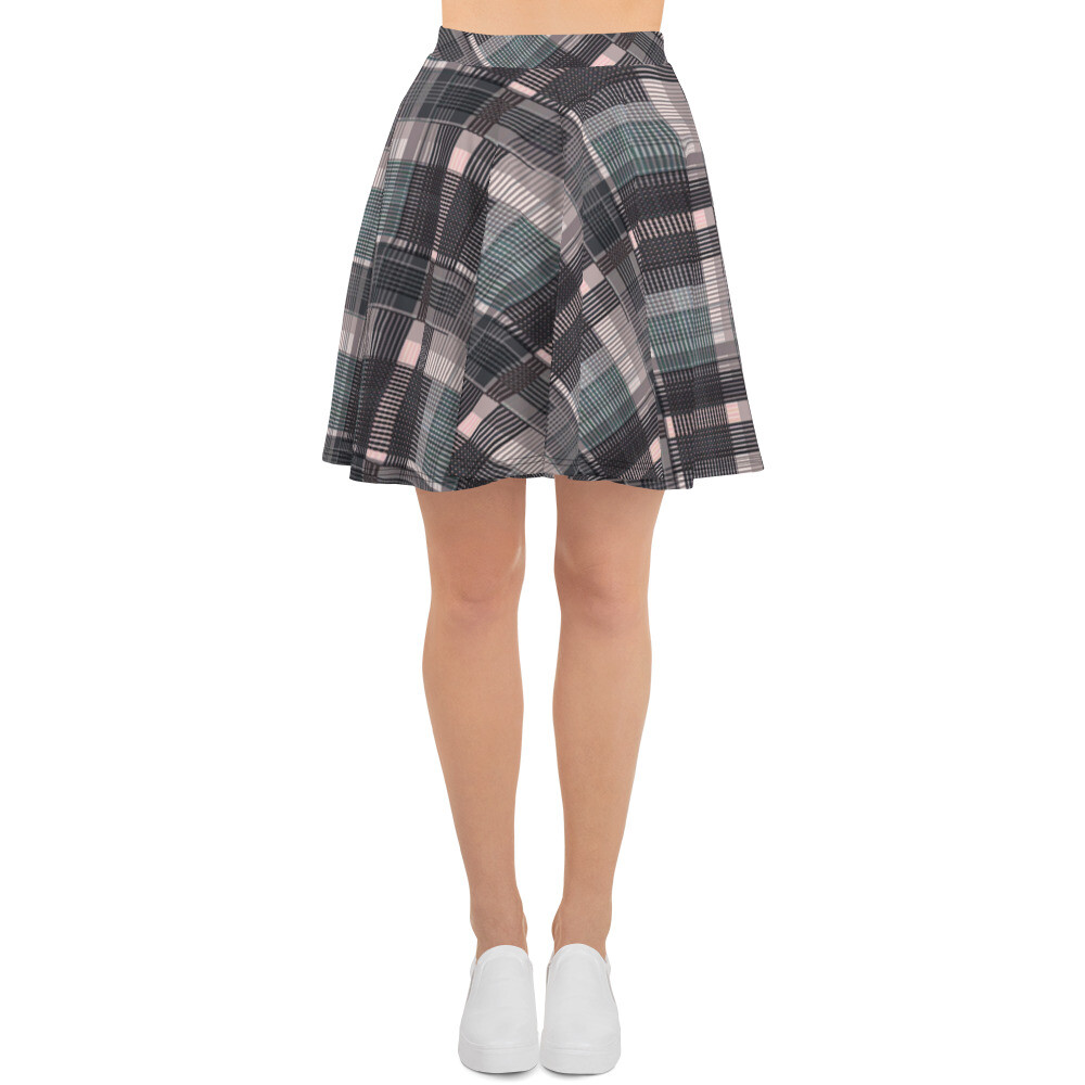 Skater Skirt Plaid Flare Skirt