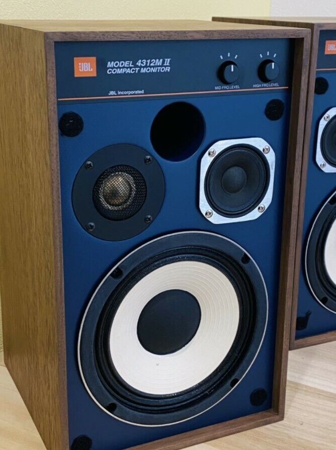 JBL 4312M2WX pair small monitor speakers walnut pair Harman Japan blue