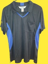 NEW Waffle House Black Blue Polo Shirt Short Sleeve Ladies XL by HPI Work 75333