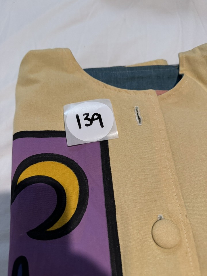 Vintage Hand Painted Art Jacket Primitive Hip Abstract Museum XL