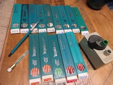 Eagle Turquoise Drawing Leads Lot of 14  Green  Red Vermilion/Orange and Black