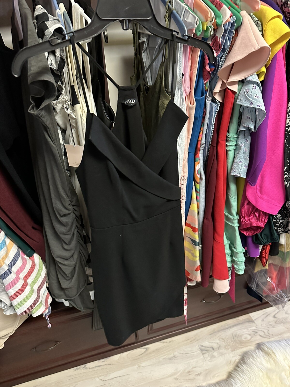 NBD Revolve Spaghetti Strap A Line Button Front T… - image 5