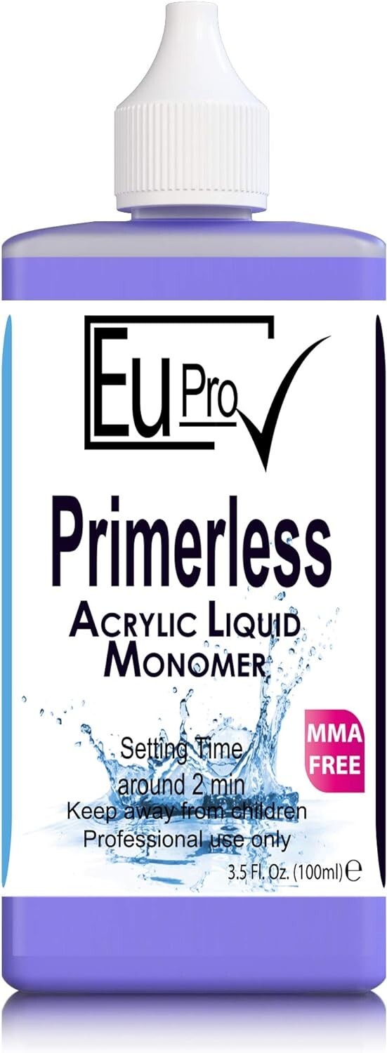 100ml Primerless Acrylic Liquid Monomer Salon Nails Requires Nail Powder