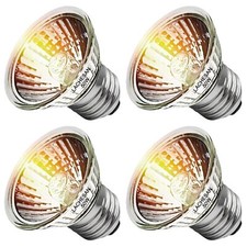 Turtle Heat Lamp 4-Pack 50W UVA UVB Reptile Turtle Light Bulbs for Amphibian ...