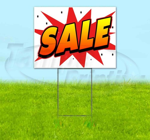 SALE 18x24 Yard Sign WITH STAKE Corrugated Bandit USA BUSINESS DEALS | eBay