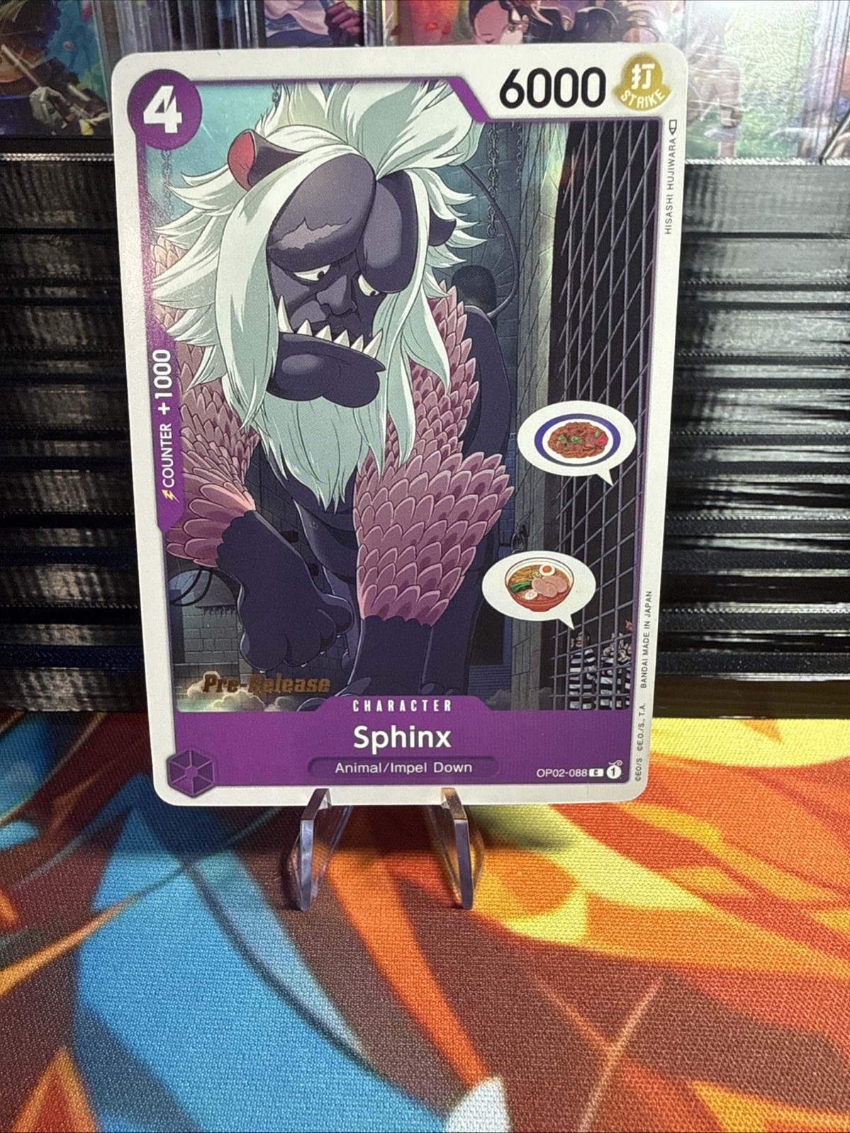 2022 One Piece Card Game: Paramount War OP02 Pre-Release Sphinx #OP02-088