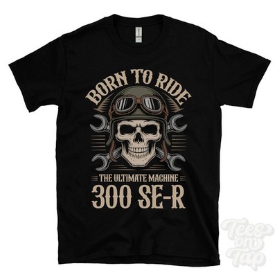 300 SE-R MOTORRAD T-SHIRT BORN TO RIDE THE ULTIMATE MACHINE Retro Biker Skull