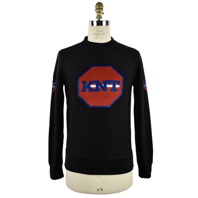 KNT KITON Black Cotton Crewneck Sweater BLA Man