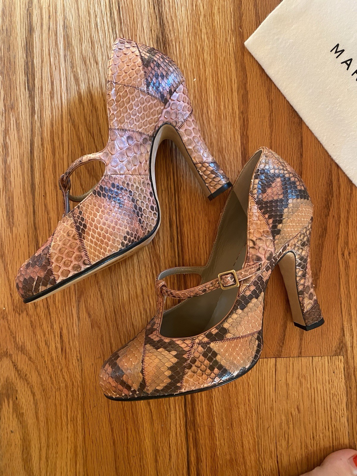 Marc Jacobs Python Snakeskin Mary Jane Heels Fall… - image 3