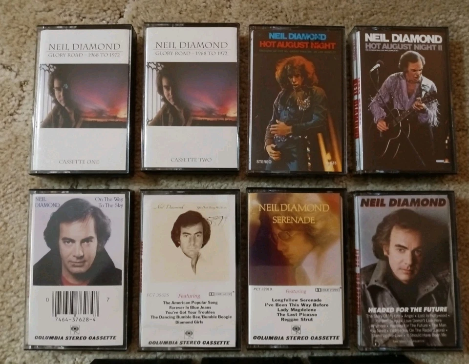 LOOK! 👀 Rare/Vintage Neil Diamond Cassette Tapes Hot August Night Jazz Singer - Image 3 of 4