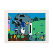 Romaire Bearden 1979 Circe Into Swine Screenprint Odysseus Suite 21" x 28"