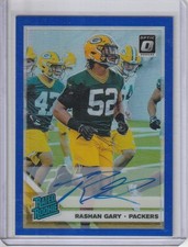 Rashan Gary 2019 Panini Donruss Optic Blue Prizm Rated Rookie Rc Auto (23/75)