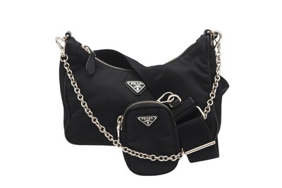 PRADA PRADA Re-Edition 2005 Re-NylonShoulder Bag black Safiano255