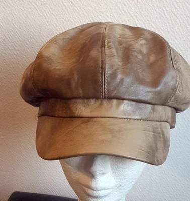 Casquette Gavroche simili cuir dégradé Finition Soignée Taille 58 - Photo 1/4