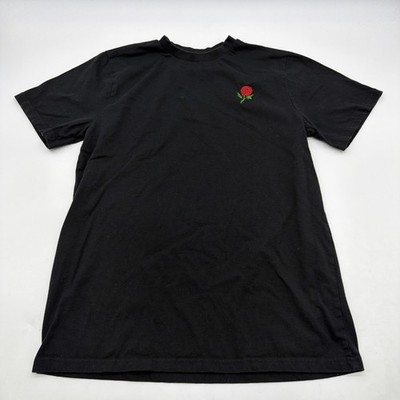 Eighty Eight Brand T-shirt Men M Black Rose Embroidered .#41575 | eBay