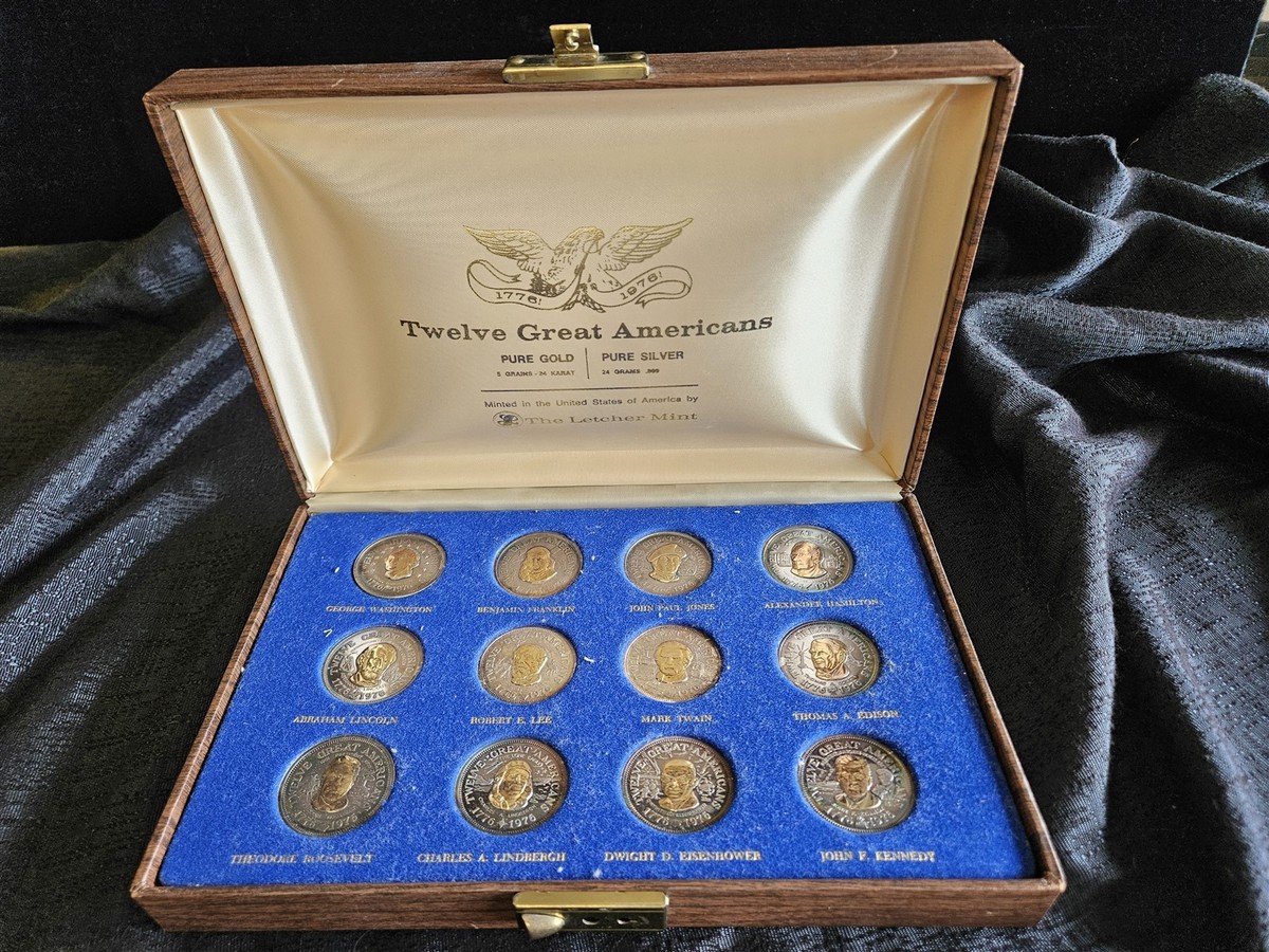 The Letcher Mint Twelve Great Americans .999 Silver Medal