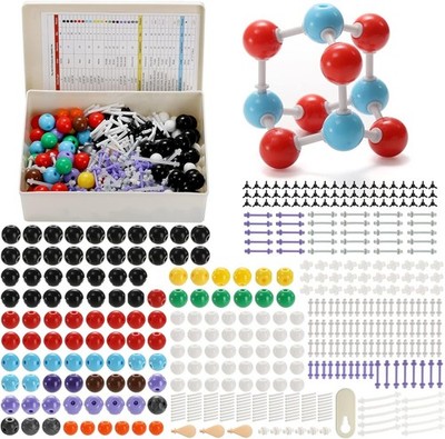 444 Pieces Chemistry Molecular Model, Organic and Inorganic Modeling Kit, Stu...