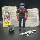 GI Joe 1986 Cobra Vipers 100% Complete Vintage ARAH Action Figure with File Card