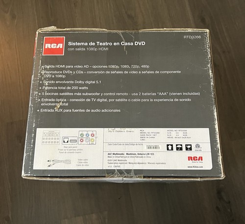 Brand New RCA RTD3266 5.1 DVD HDMI Home Theater Stereo Surround Sound System - Picture 5 of 6