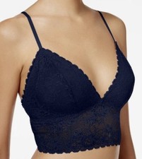 MAIDENFORM Lace Longline Lightly Lined Navy Blue Bralette Bra NEW Womens Sz S