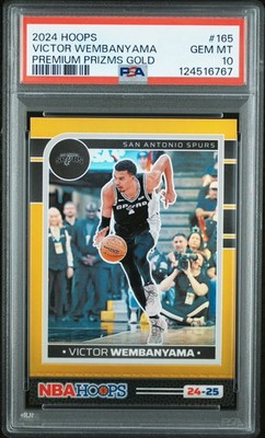 2024 Panini NBA HOOPS Premium Stock - Victor Wembanyama GOLD PRIZM /10 PSA 10