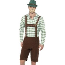 Alpine Bavarian Costume Adult Green Brown