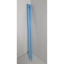 Vintage Unbranded 12mm Straight Knitting Needles Light Blue Plastic Pair