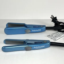 Babyliss Pro Nano Titanium Flat Iron Travel Size Set- 1/2” & 1”- TESTED- READ