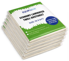 5 x Laminated Cotton Dust Sheets for Painting & Decorating 10ft'x8ft (3.1Mx2.4M)