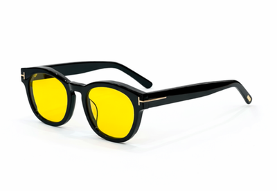 Tom Ford Bryan Sunglasses TF590 Black/Yellow 51-21-145mm With Case