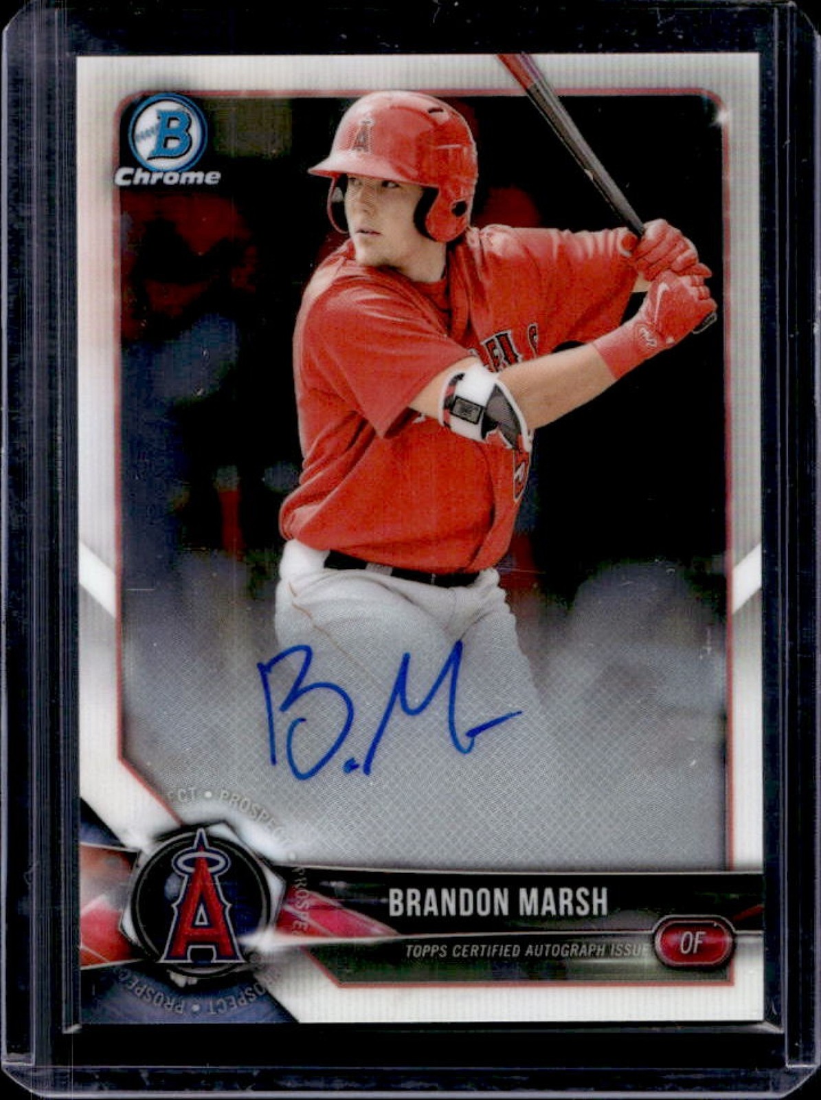 2018 Bowman Chrome Brandon Marsh Prospects Auto #BCPA-BM Angels
