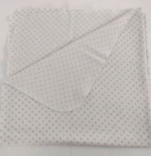 Laura Ashley Baby Receiving Blanket Flannel Cotton Gray Polka Dots 28" X 28"
