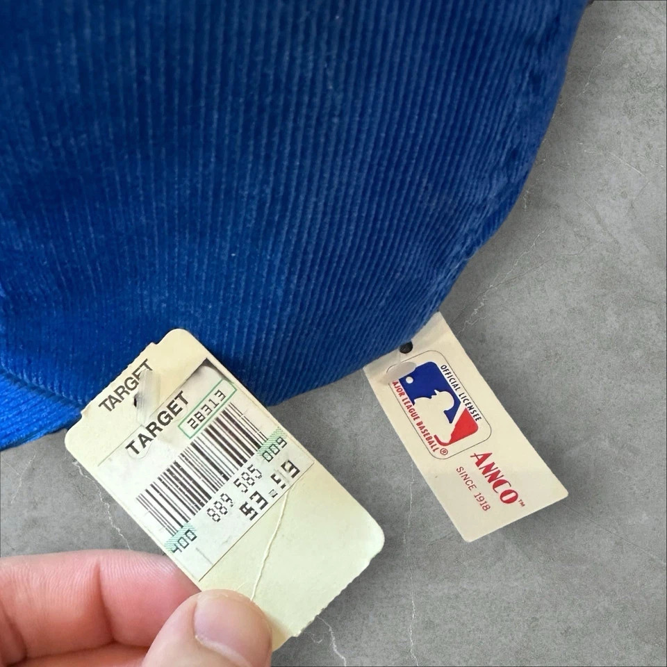 Vintage 1980s LA Dodgers Corduroy Snapback Hat Deadstock with Original Tags USA - Image 3 of 4
