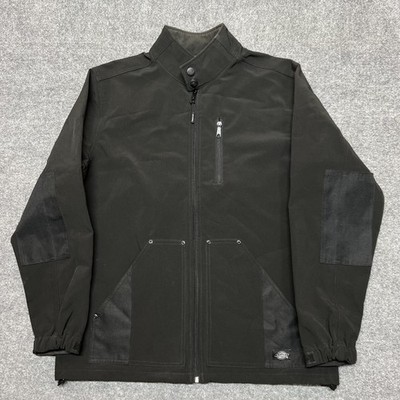 Dickies Storm Jacket Mens Large Black Softshell Windbreaker Full Zip Workwear