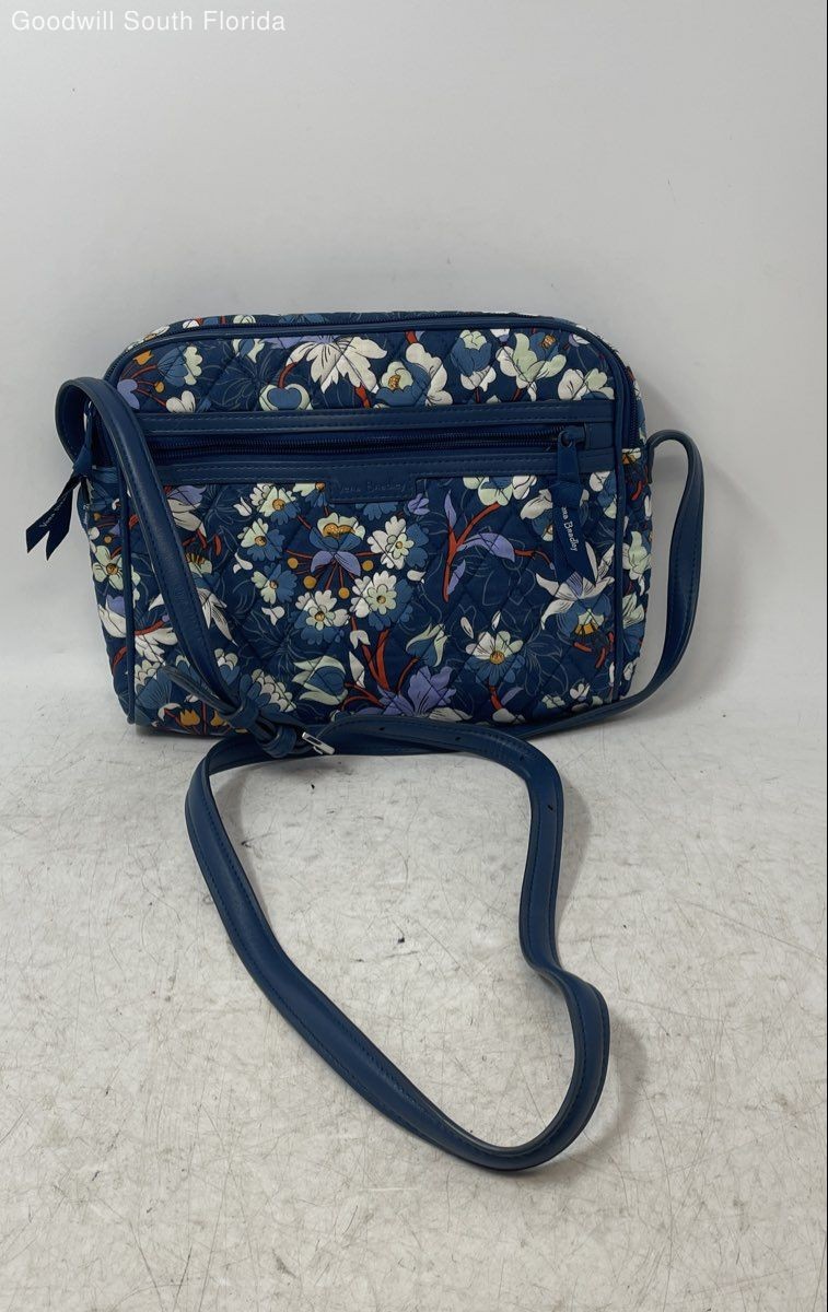 Vera Bradley Womens Multicolor Floral Print Adjustable Strap Crossbody Bag