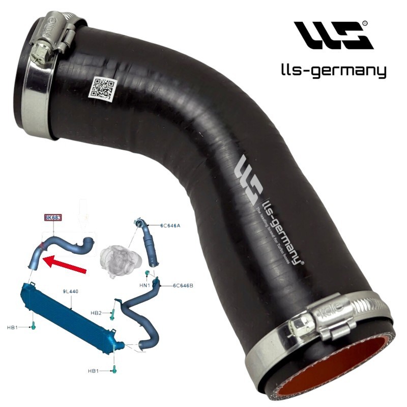 Turbo Hose Charge Air Hose Pressure Hose For FORD KUGA 2.0 TDCi AV416K863AD